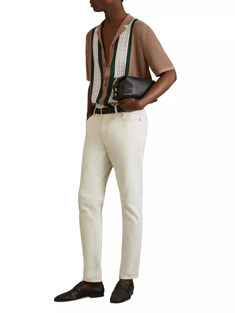 REISS Jensen Geometric Knit Short-Sleeve Shirt 2