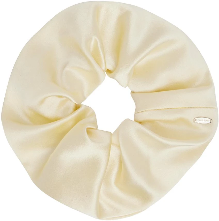 Sophie Buhai Off-White Elegant Silk Scrunchie 1