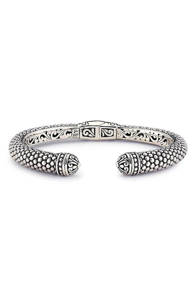 SAMUEL B. Sterling Silver Pebble Design Bangle Bracelet