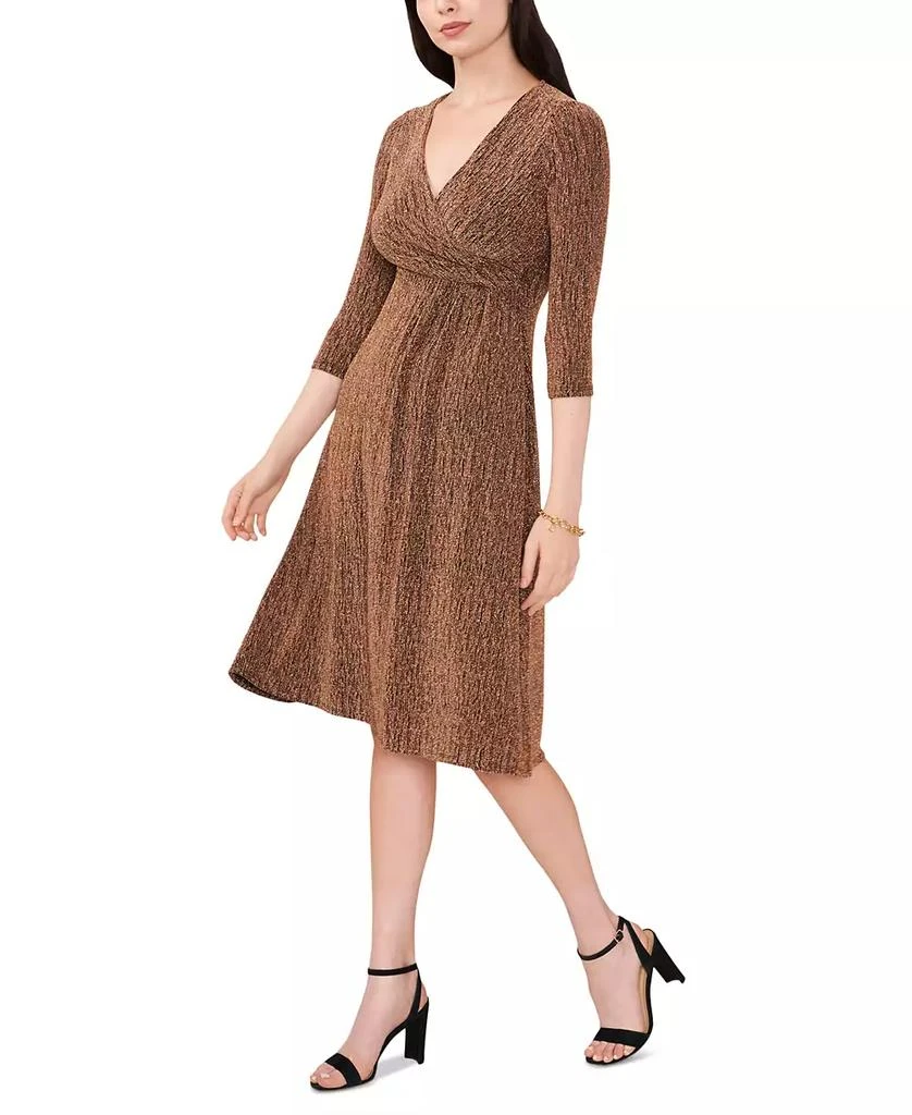 MSK Petite 3/4-Sleeve Faux-Wrap Midi Dress 4