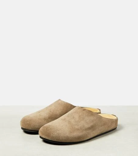 The Row Hugo suede mules 4