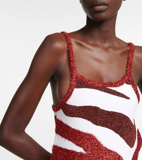 JW Anderson Zebra-print tinsel minidress 4