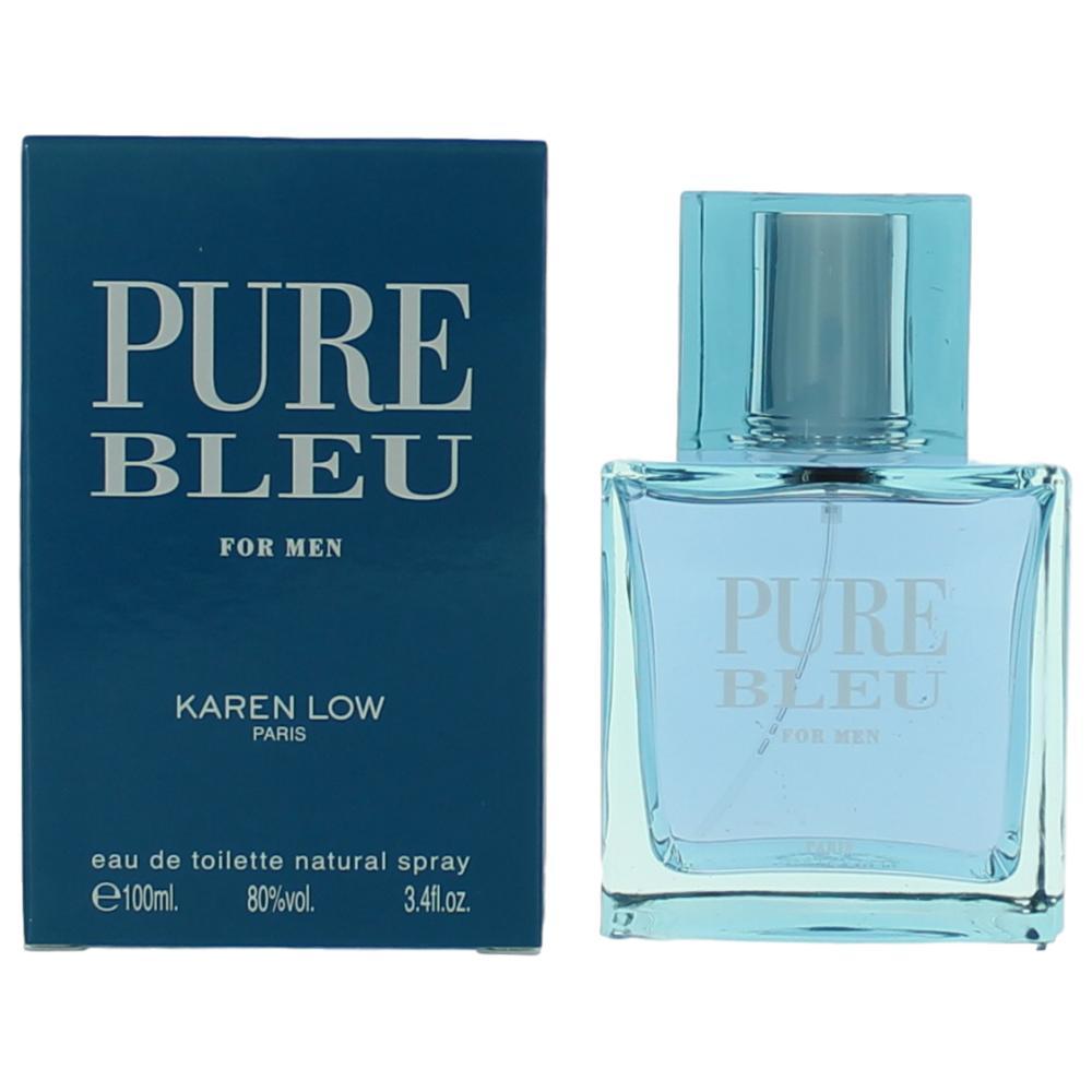 KAREN LOW Pure Bleu by , 3.4 oz Eau De Toilette Spray for Men