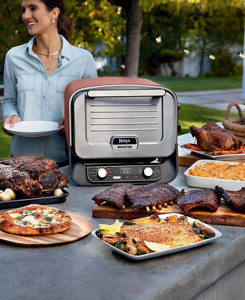 Ninja Woodfire Pizza Oven, 8-in-1 Outdoor Oven, 5 Pizza Settings, Up to 700 Fahrenheit High Heat, BBQ (Barbecue) Smoker - OO101 3