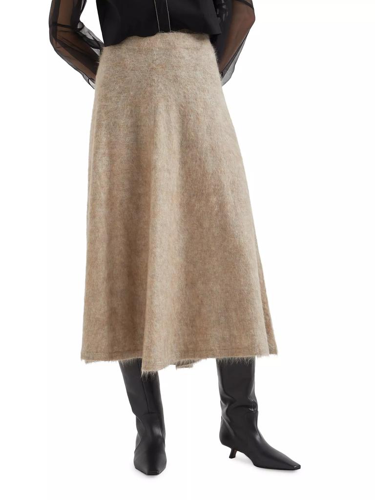 Brunello Cucinelli Mohair, Wool, Cashmere and Silk Skirt