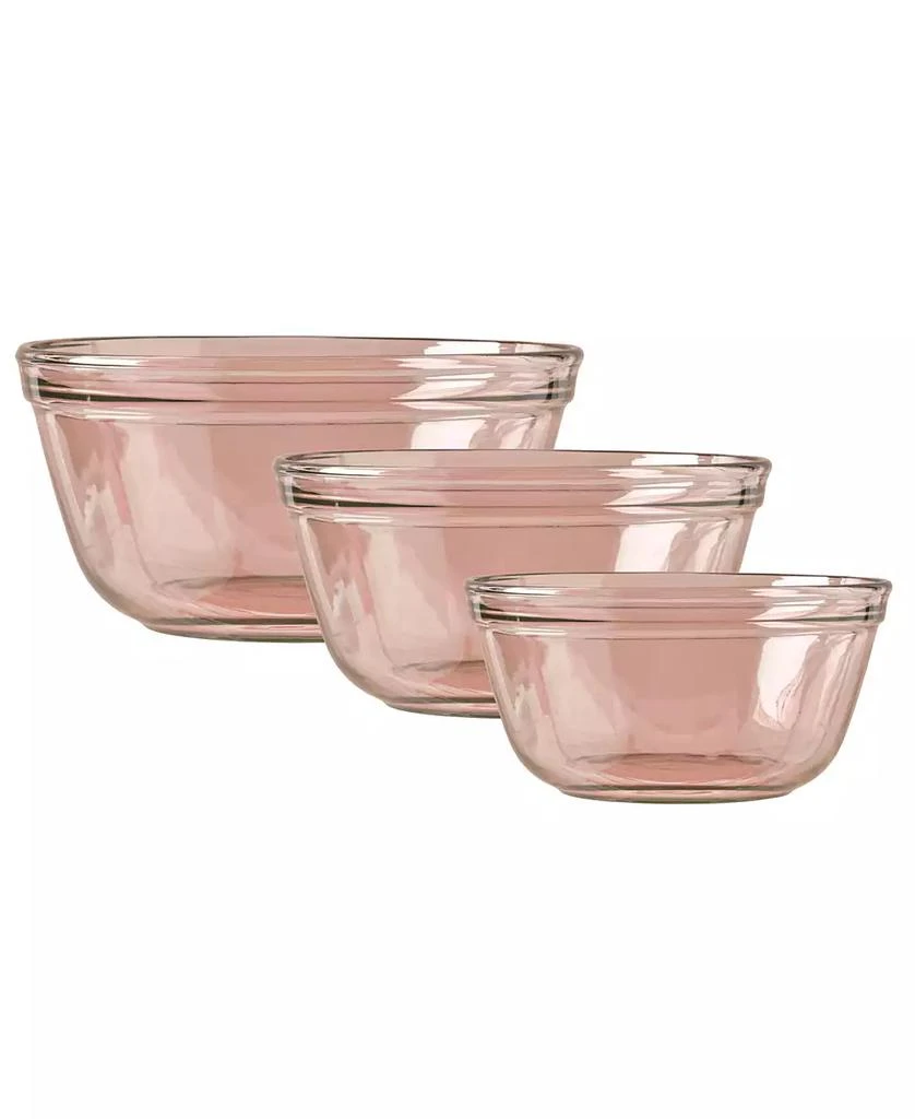 Anchor Hocking Rosewater 3-Piece Mixing Bowl Set