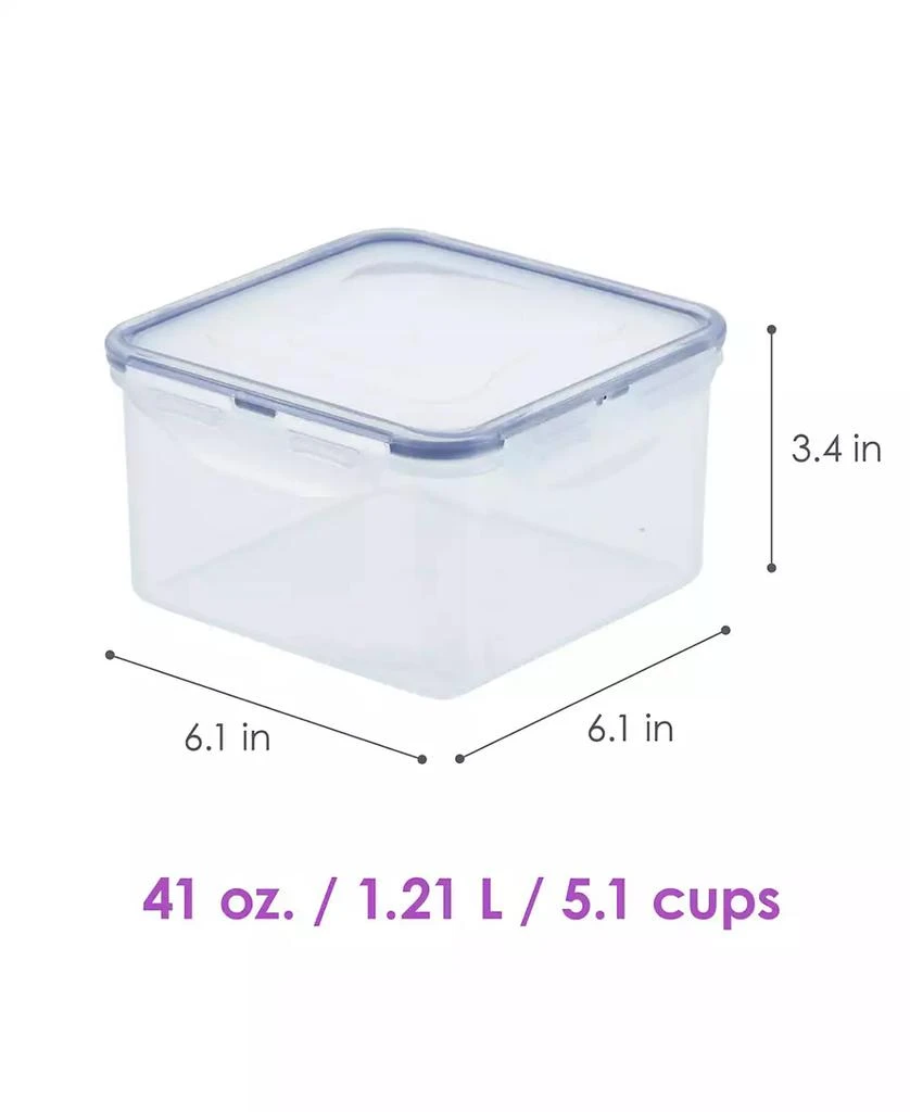 Lock & Lock Easy Essentials Square 41-Oz. Food Storage Container, Set of 4 4
