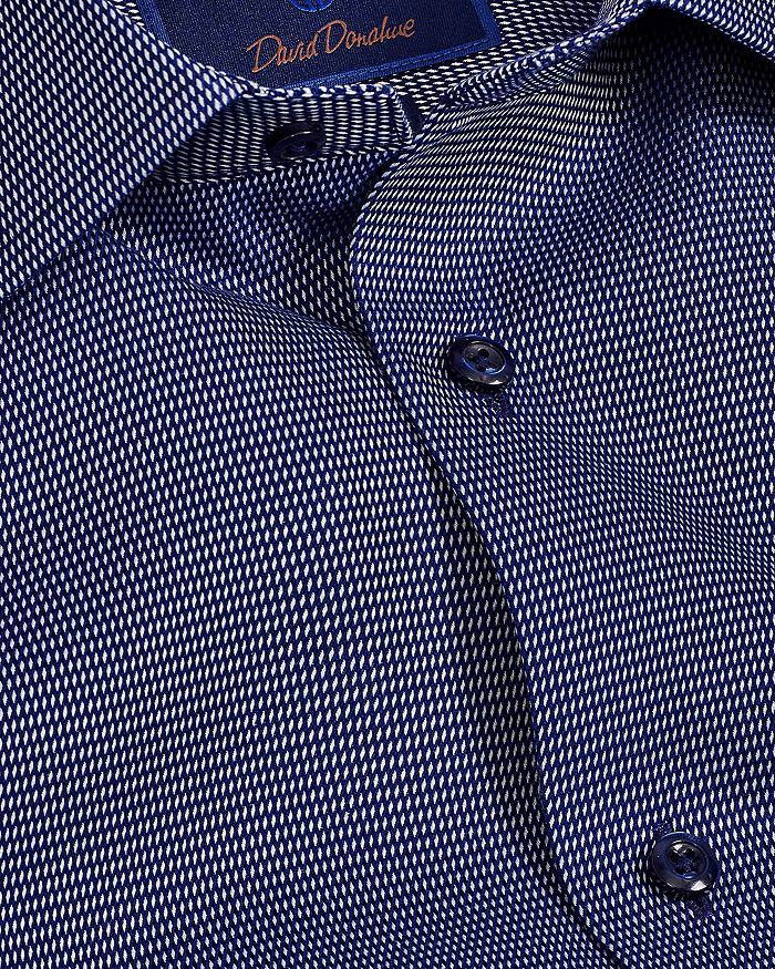 David Donahue Trim Fit Textured Twill Dress Shirt