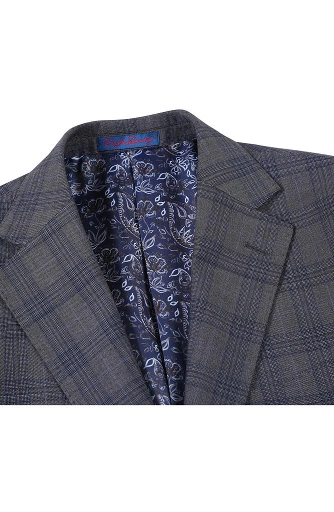 English Laundry Plaid Trim Fit Notch Lapel Two-Piece Suit 4