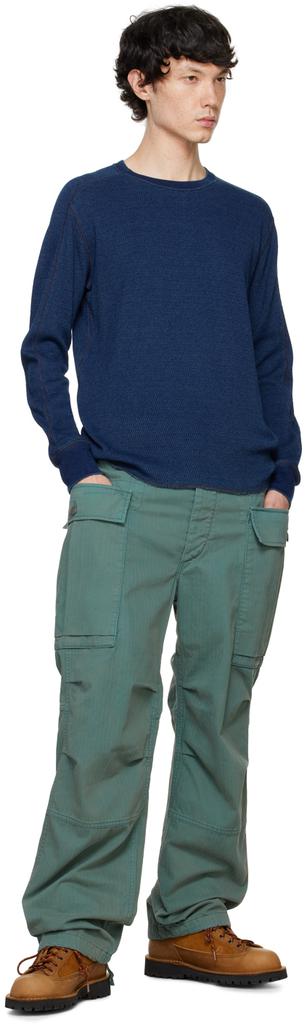 Indigo Jacquard-Knit Sweater – On Sale Now with Up to 54
