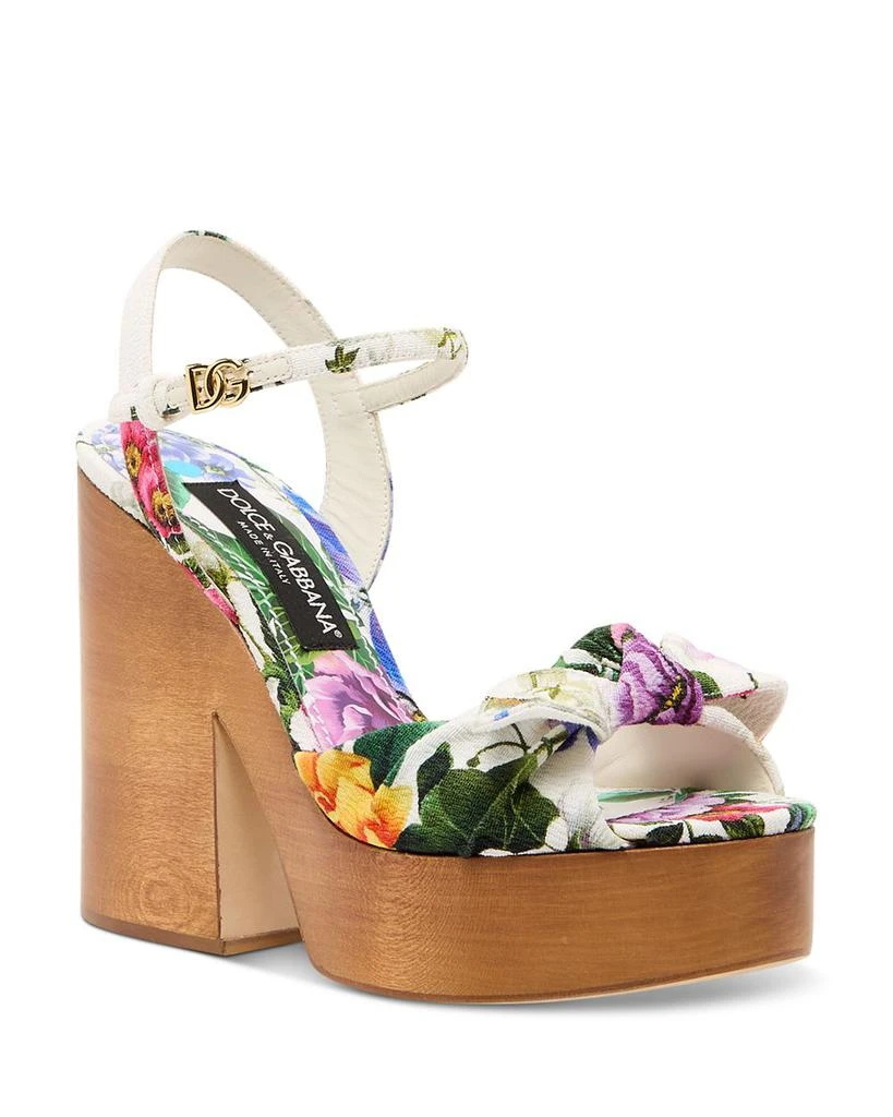 Dolce & Gabbana Women's Knotted Platform Sandals 1