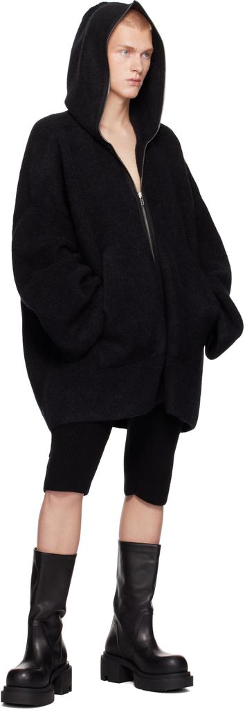 Shop Black Porterville Alpaca Knit Hoodie on Sale at BeyondStyle