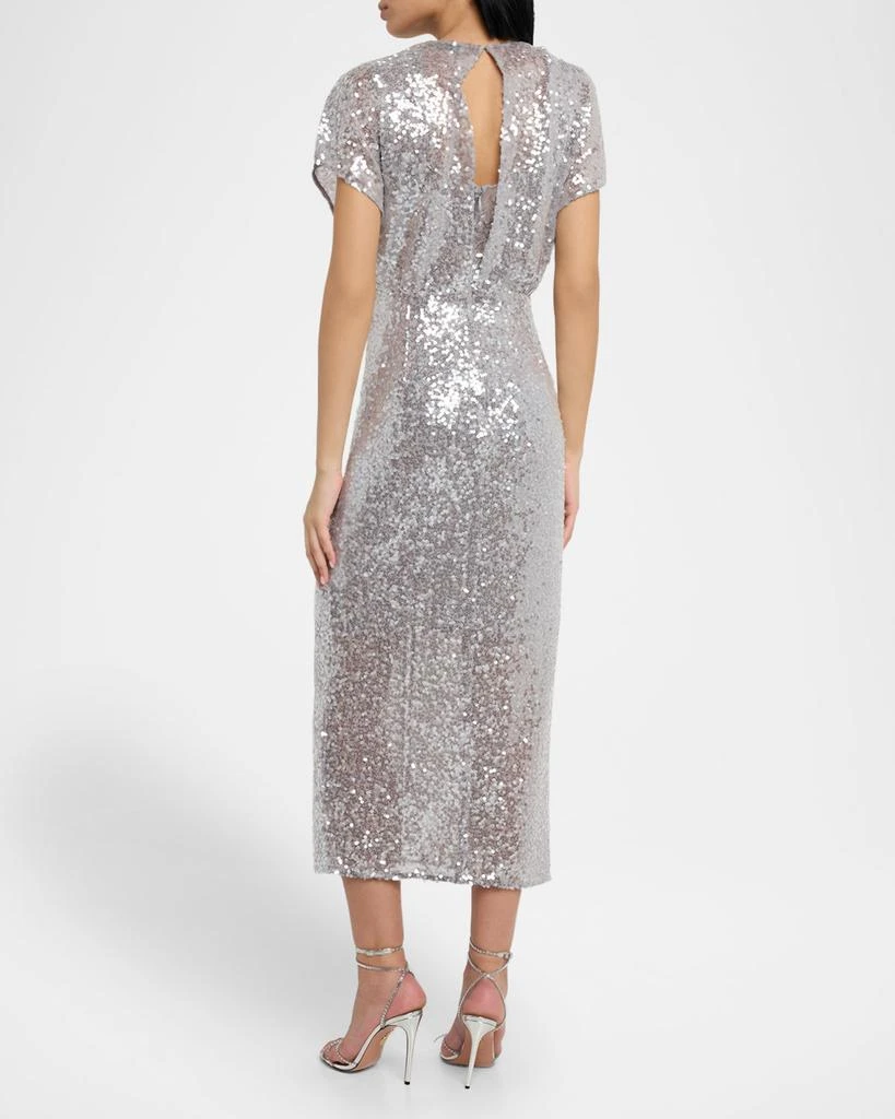 PRABAL GURUNG Jackie Twisted Sequined Midi Dress 3