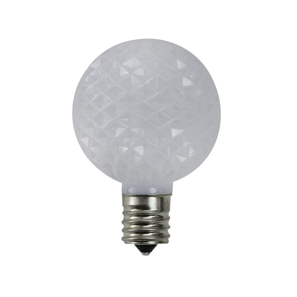 Northlight Pack of 25 Faceted LED G50 White Christmas Replacement Bulbs