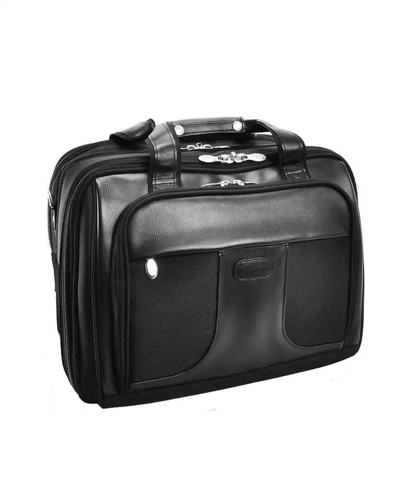 McKlein Chicago, 15" Patented Detachable -Wheeled Laptop Briefcase