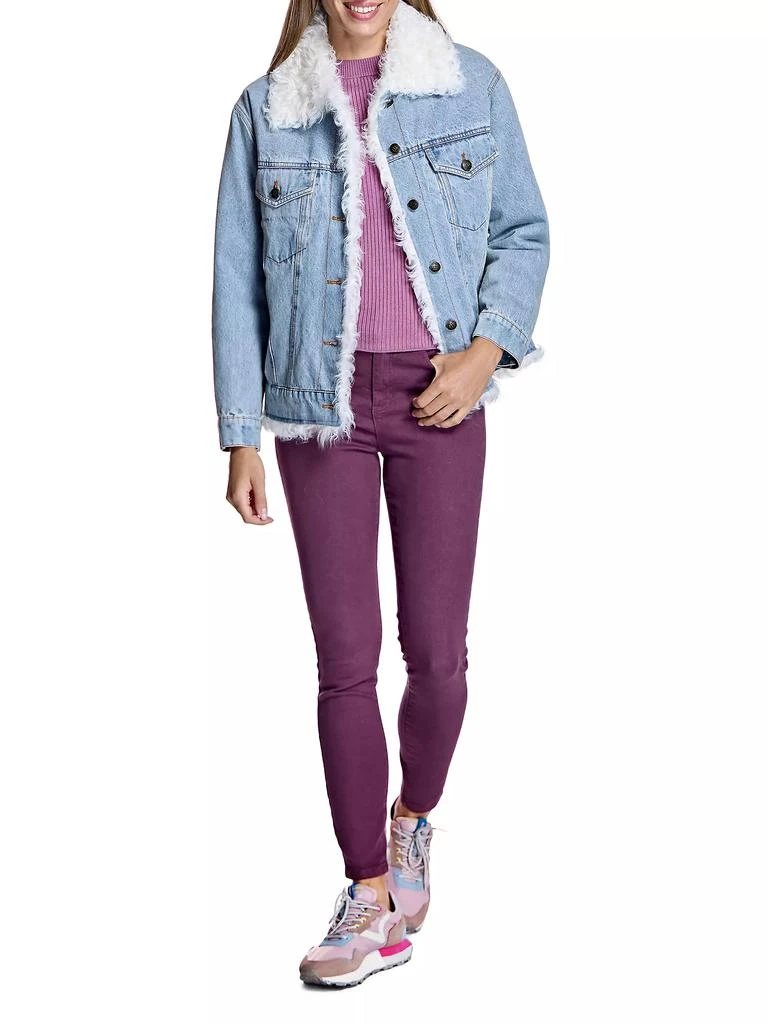 Maximilian Quilted Lined Denim Jacket with Kalgan Lamb Trims 6