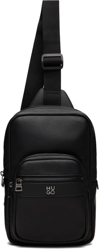 Hugo Boss Black Stacked-Logo Mono Strap Bag