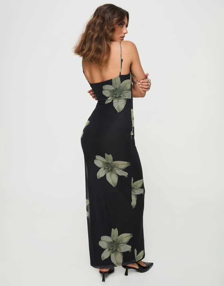 green and black mesh dress Embroidered Corset Sequin Mermaid Dress by GLS Gloria GL3217 M / Green/Black main image 1