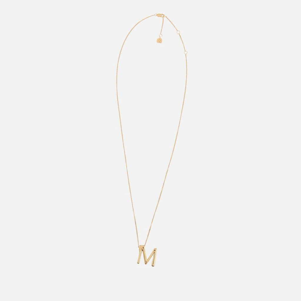 ASTRID & MIYU Initial Pavé 18K Gold-Plated Necklace 1
