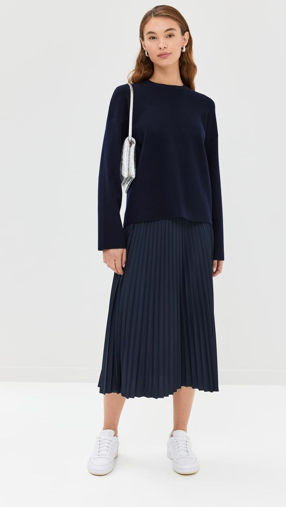 Tibi Nylon Pleating Sunray Pullon Skirt