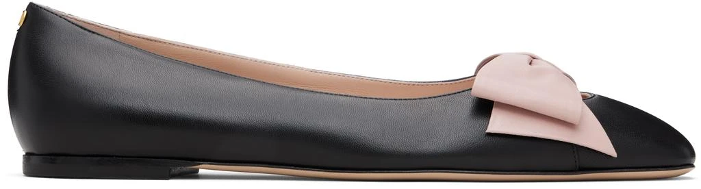 Valentino Black Bowow Kidskin Ballerina Flats 1