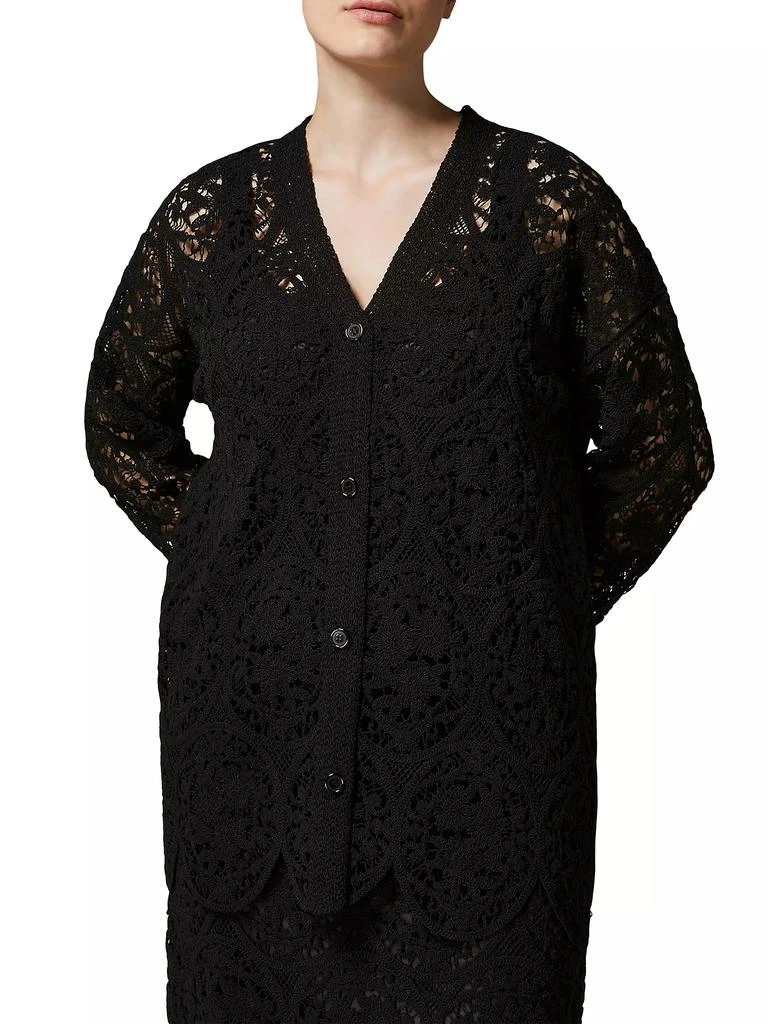 Marina Rinaldi Ardea Embroidered Lace Cardigan 1