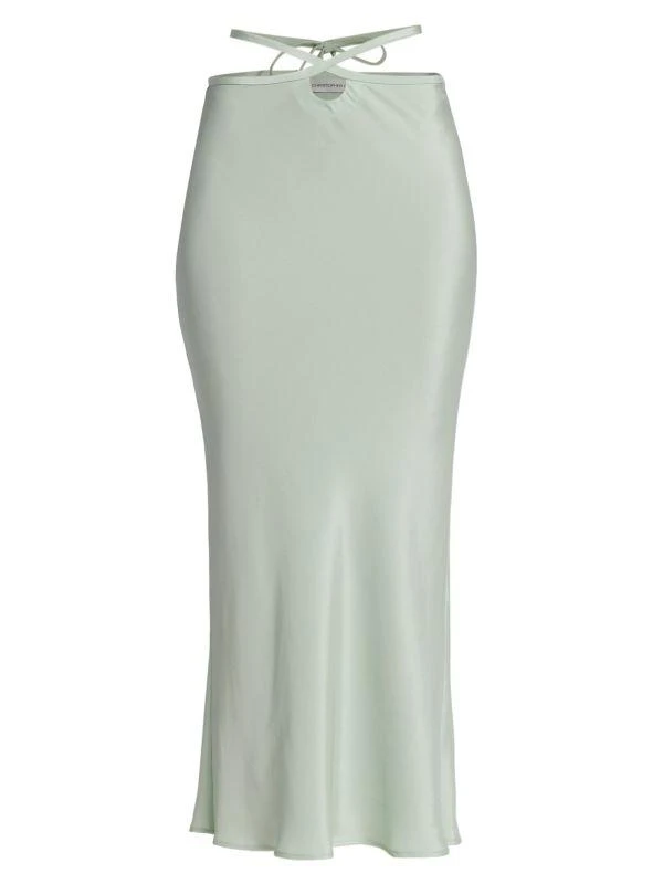 Christopher Esber Loophole Tie-Waist Silk Skirt 5