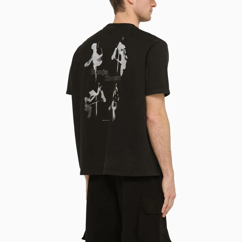 Our Legacy Black cotton T-shirt with prints 4