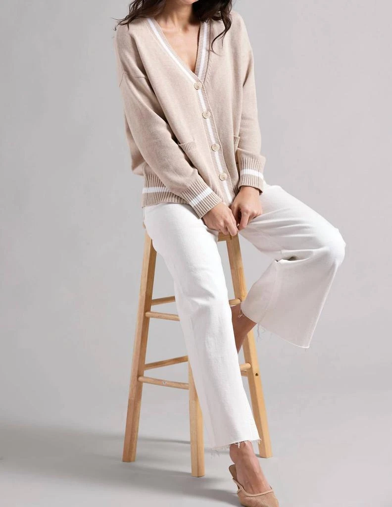 Minnie Rose Minnie Rose - Oversized Cardigan With Tipping 4