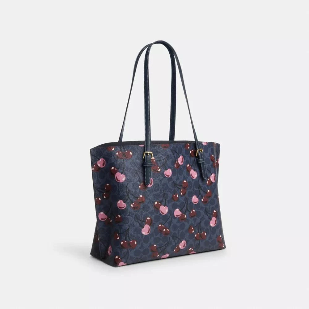 Coach Mollie Tote In Signature Canvas With Cherry Print 3