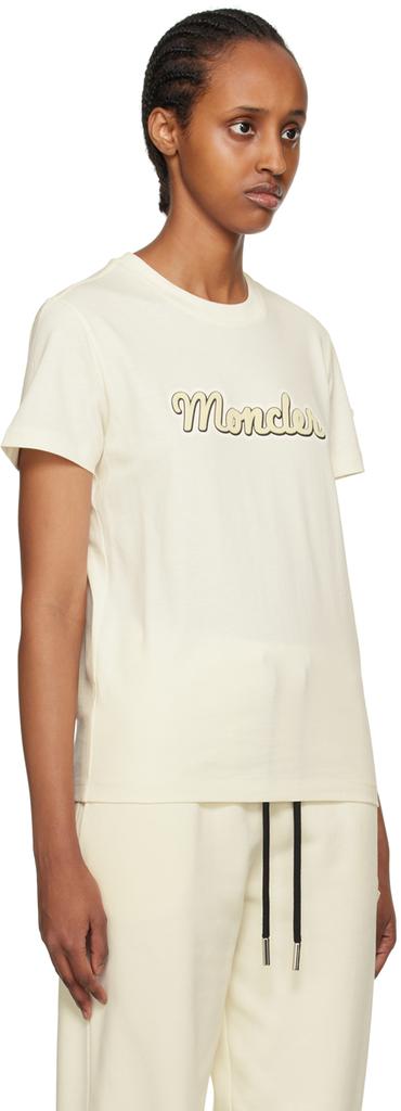 Moncler Off White Flocked T Shirt T Shirts Free Shipping BeyondStyle