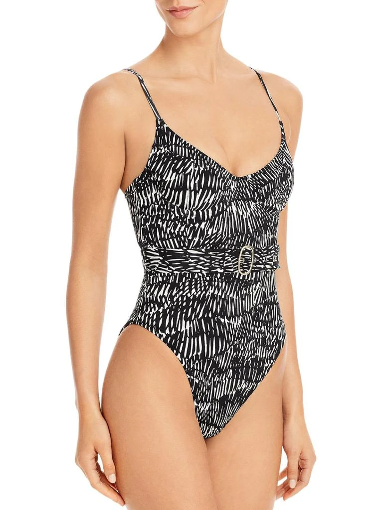 Jonathan Simkhai Womens Printed Underwire One-Piece Swimsuit 1
