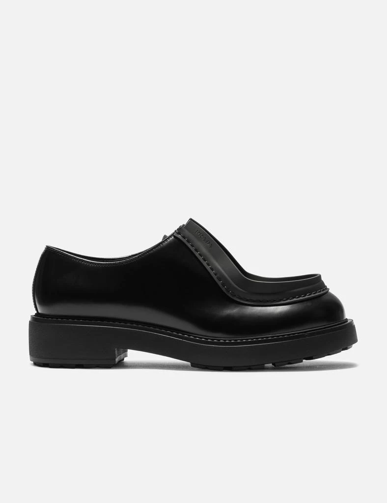 Prada Diapason Opaque Brushed Leather Lace-up Shoes 1