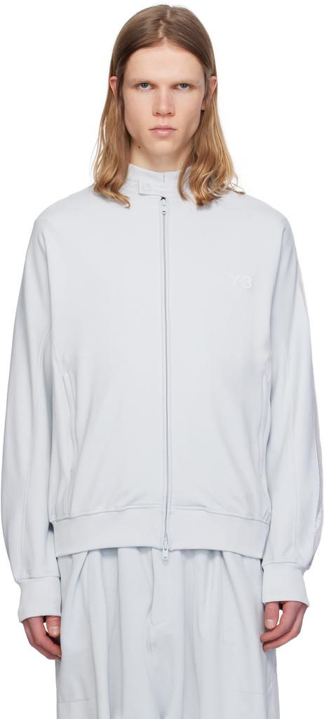 Y-3 Gray 3-Stripe Track Jacket