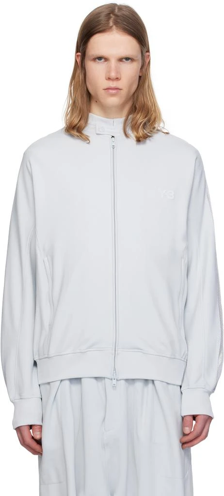 Y-3 Gray 3-Stripe Track Jacket 1
