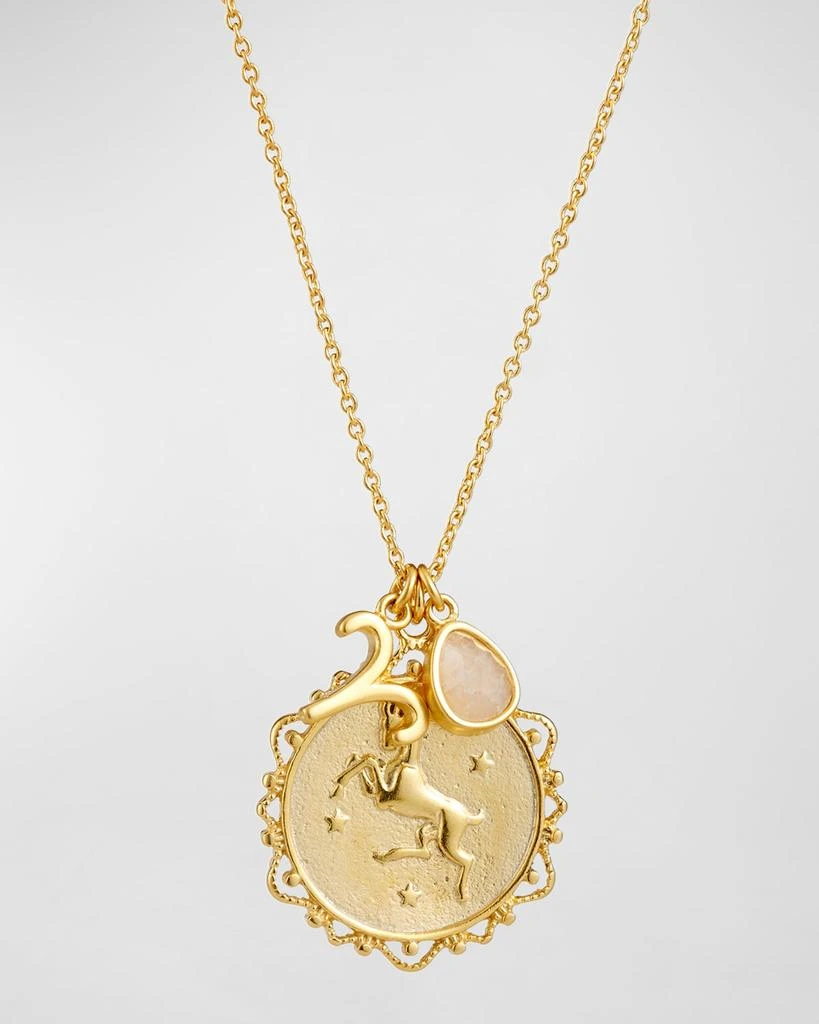 Tai Zodiac Charm Necklace w/ Moonstone 1