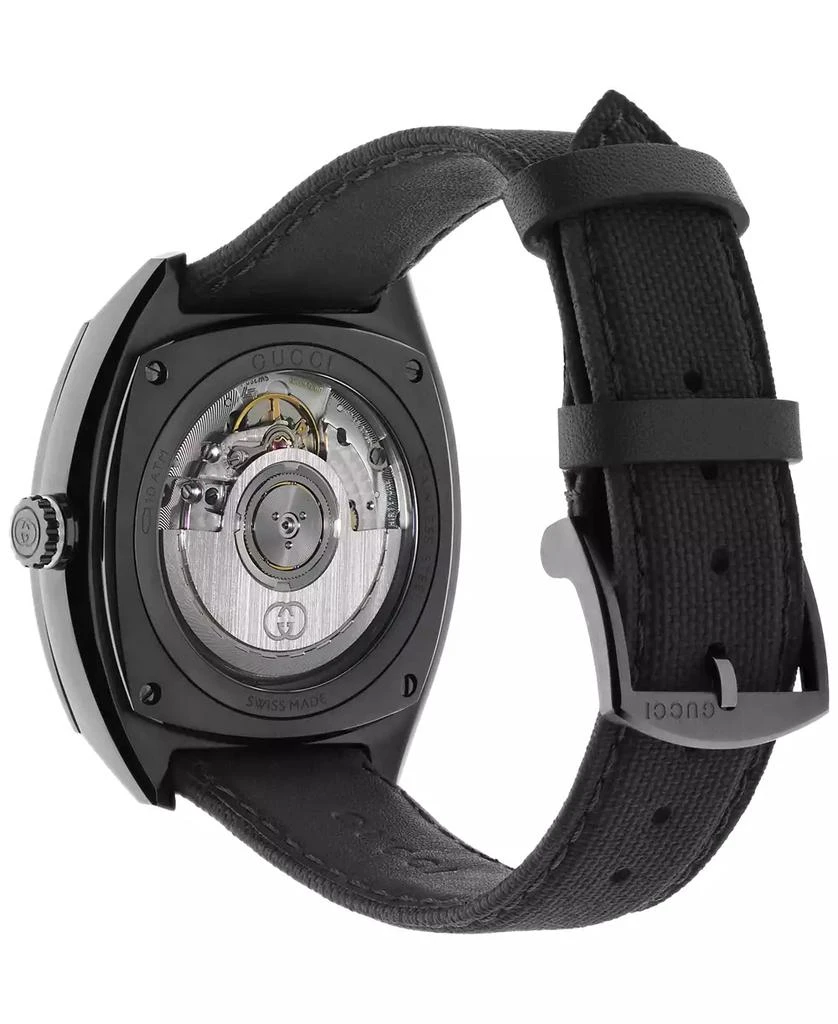 Gucci Men's Swiss Automatic Interlocking Black Rubber Strap Watch 41mm 2