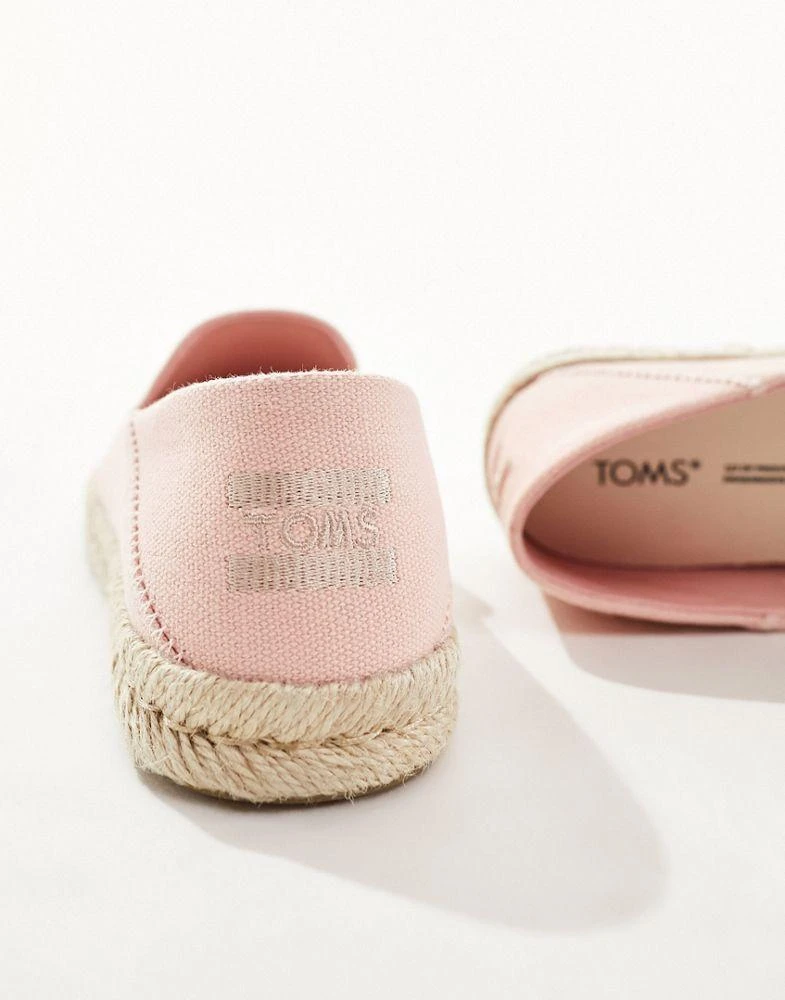 TOMS Toms Santiago espadrilles in peach pink 2