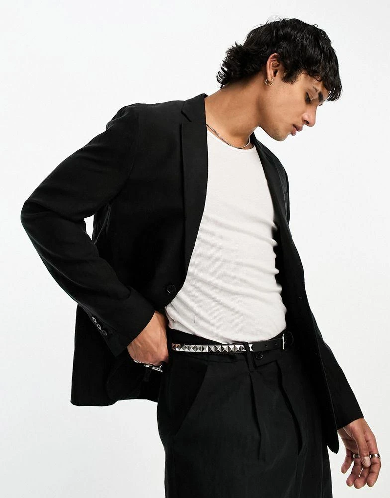 ALL SAINTS AllSaints Pace suit blazer co-ord in black 4