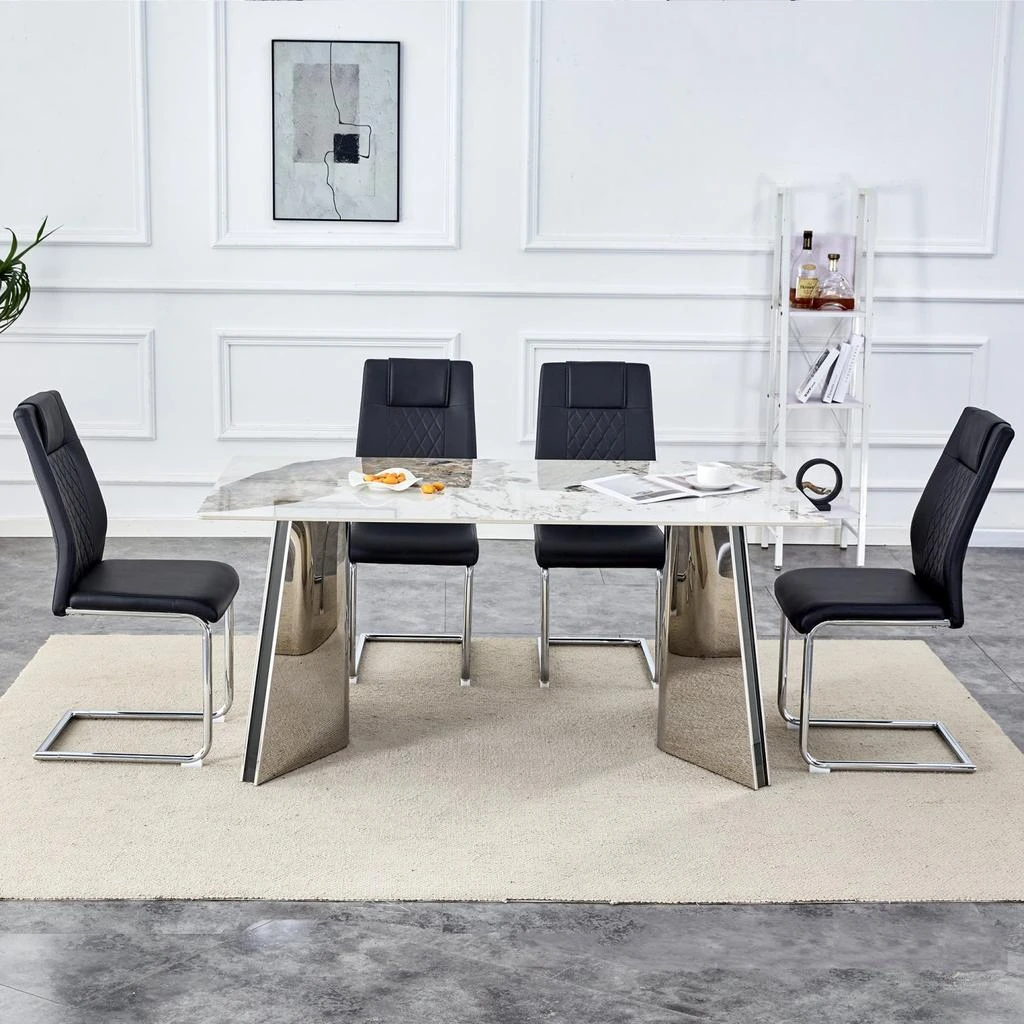 Streamdale Furniture Streamdale Luxurious Pandora Sintered Stone Table with Butterfly Legs
Chairs 2