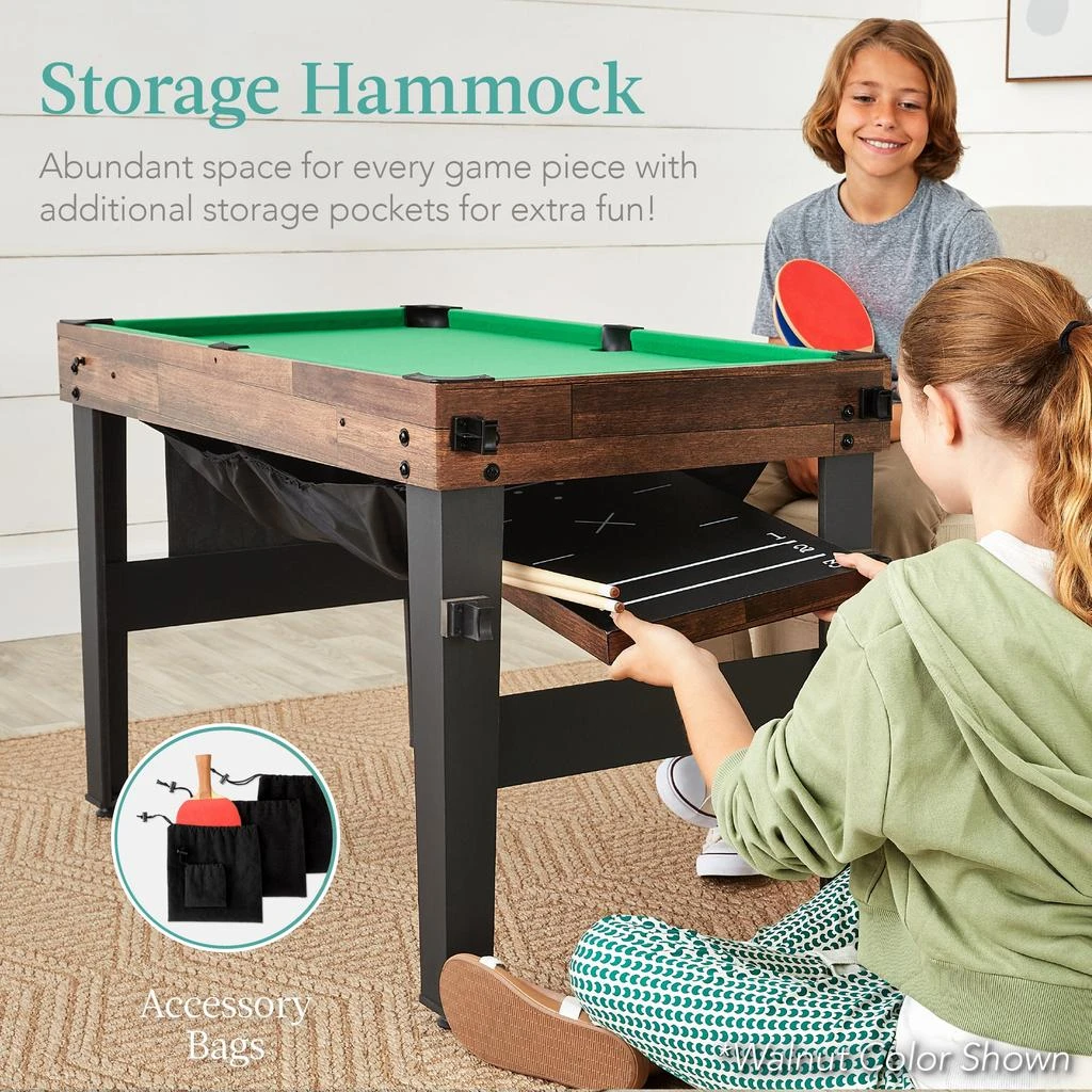 Best Choice Products 13-in-1 Combo Game Table Set w/ Ping Pong, Foosball, Basketball, Air Hockey, Archery 3