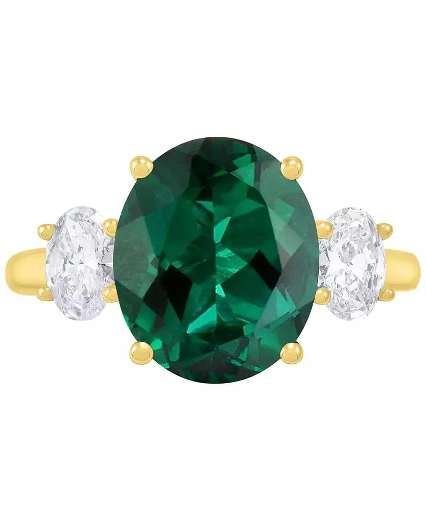 Grown With Love Lab Grown Sapphire (5-5/8 ct. t.w.) & Lab Grown Diamond (3/8 ct. t.w.) Ring in 14k White Gold (Also available in Emerald & Ruby) 7