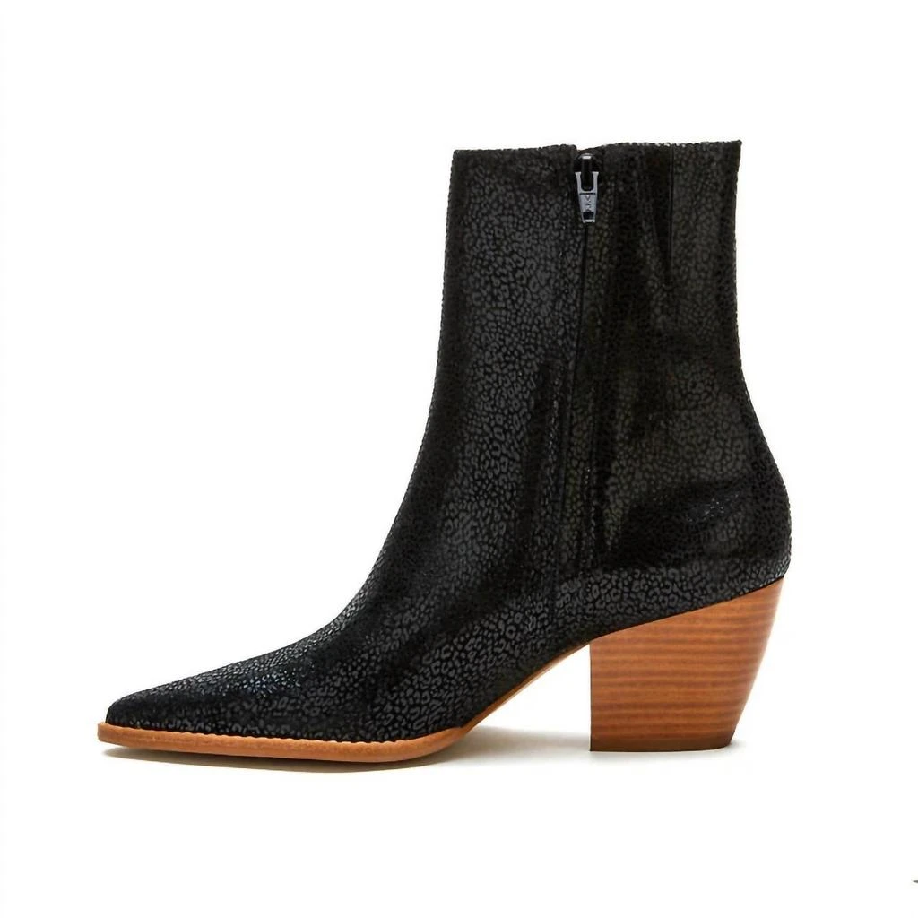 Matisse Women's Caty Ankle Bootie In Black Mini Leopard 3