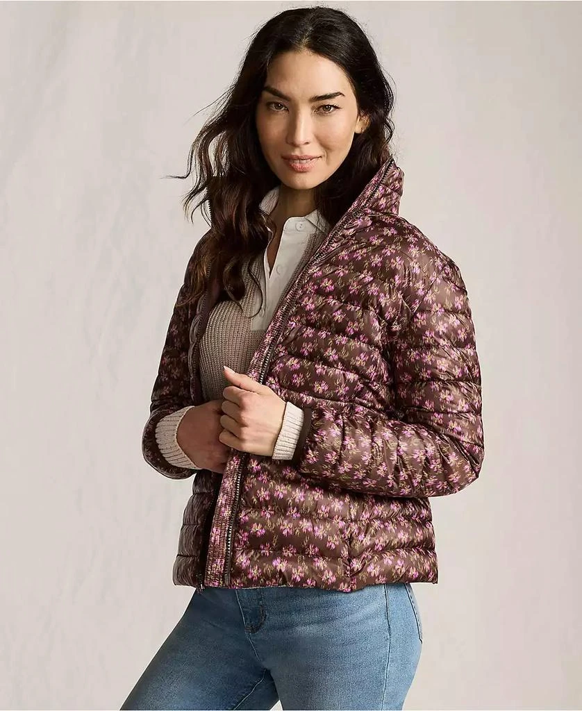 Lands' End Women's Petite Wanderweight Packable Print Down Jacket 4