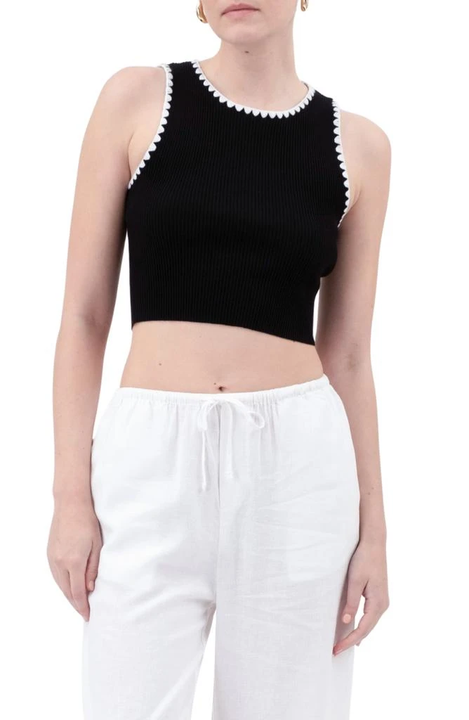 Blu Pepper Contrast Trim Sleeveless Top 1