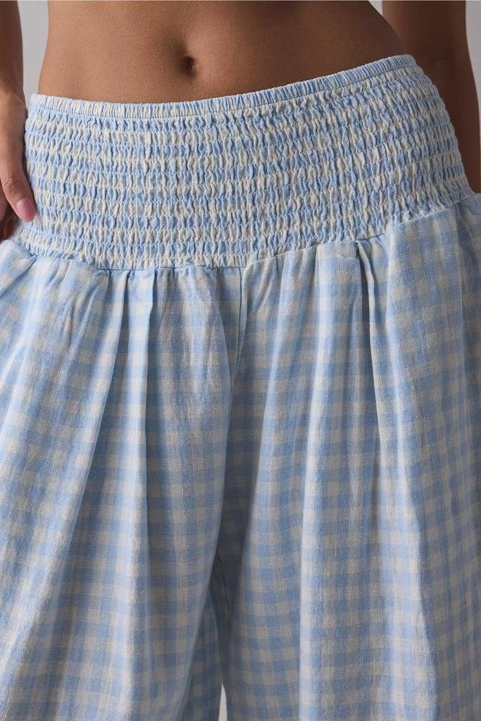 Kimchi Blue Kimchi Blue Caroline Smocked Wide Leg Linen-Blend Pant 5