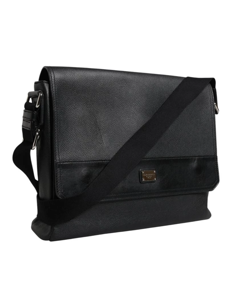Dolce & Gabbana Logo Plaque Leather Messenger Shoulder Strap Men's Bag (Pre-Owned) 4