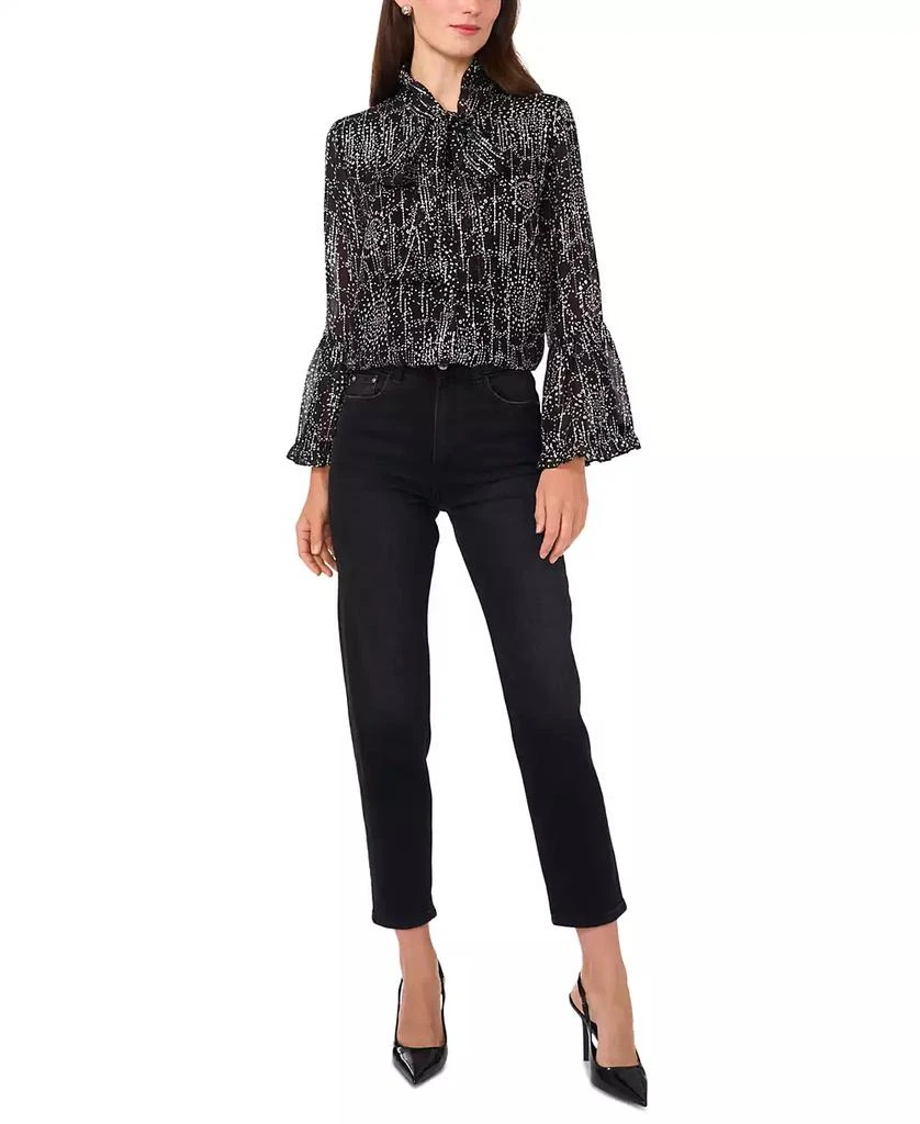 Vince Camuto Women's Printed Tie-Neck Flare-Sleeve Top 3