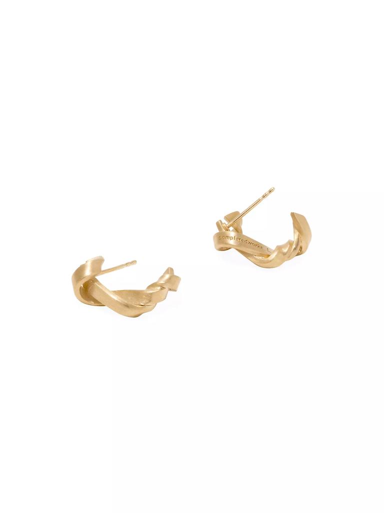 Completedworks Braid 14K Gold-Plate Hoop Earrings