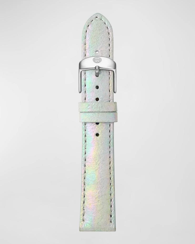 Michele 16mm Iridescent Calf Leather Watch Strap 1